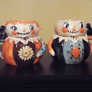 Johanna Parker Halloween/Fall Pumpkin Peep Mugs~ Scarecrows